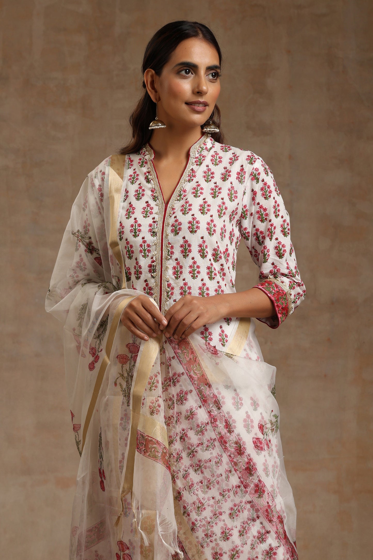 Murraya Pink Poppy Kurta Set of 3