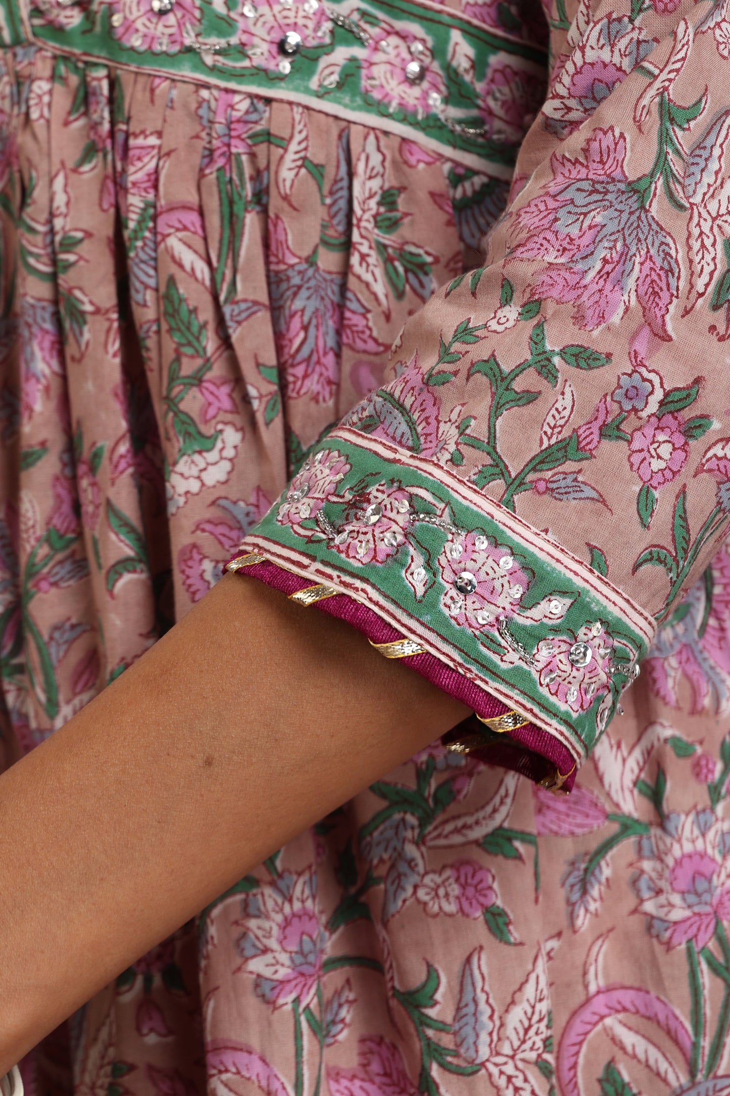 Murraya Lilac Bloom Embroidered Kurta Set of 3