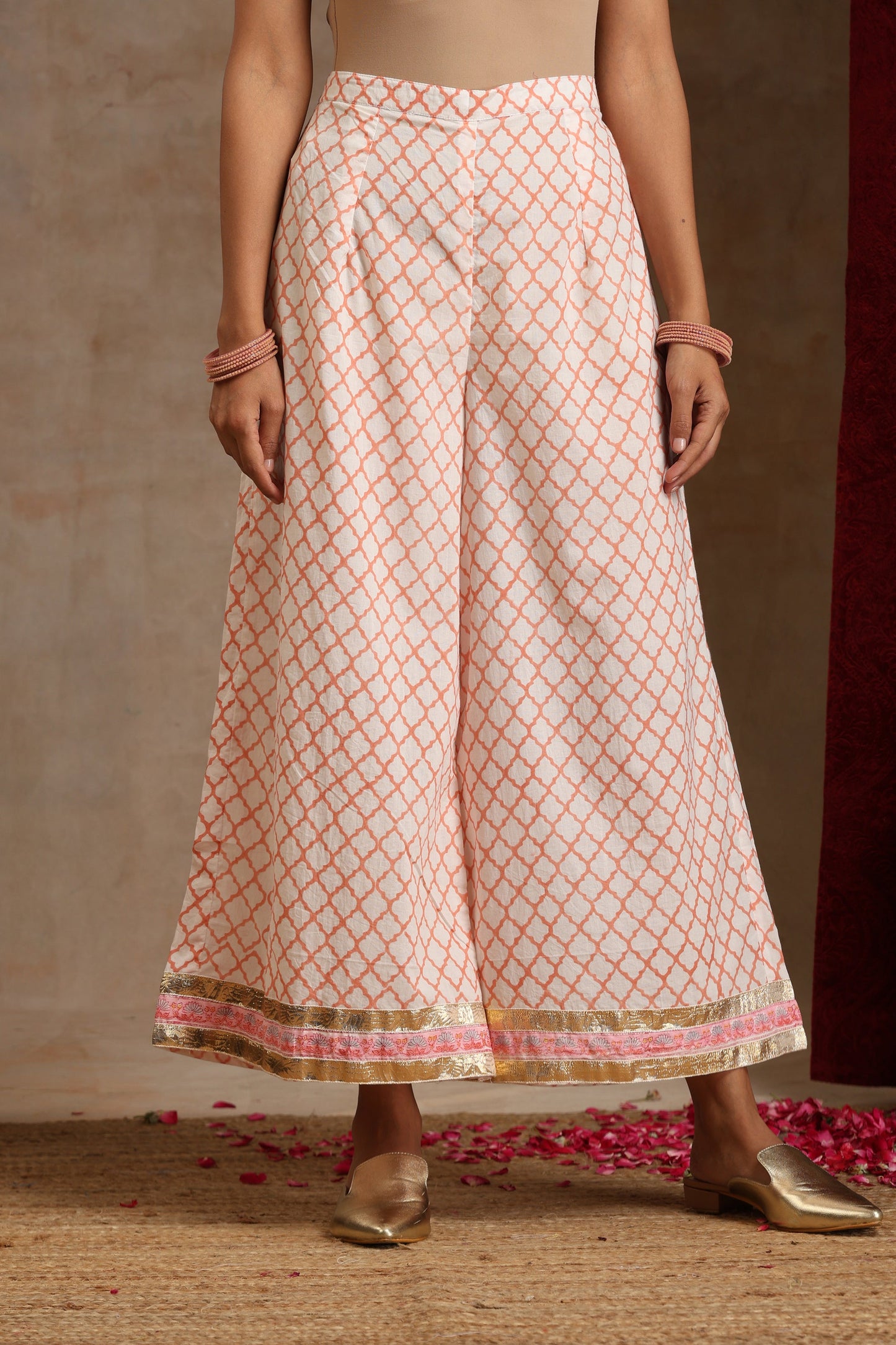 Murraya Pink Dahlia Angrakha Set of 3