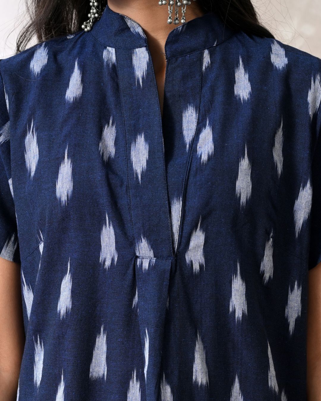 Siya Navy Ikat Dress