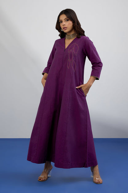 Amethyst Grove Jumpsuit With Pockets & Sleeves Mc