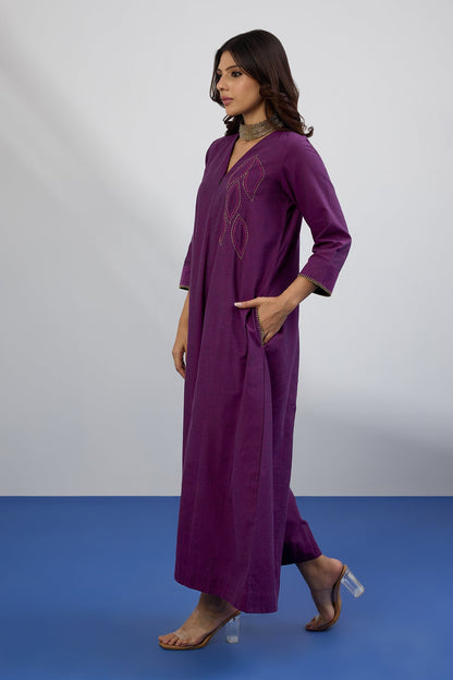 Amethyst Grove Jumpsuit With Pockets & Sleeves Mc