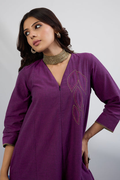 Amethyst Grove Jumpsuit With Pockets & Sleeves Mc