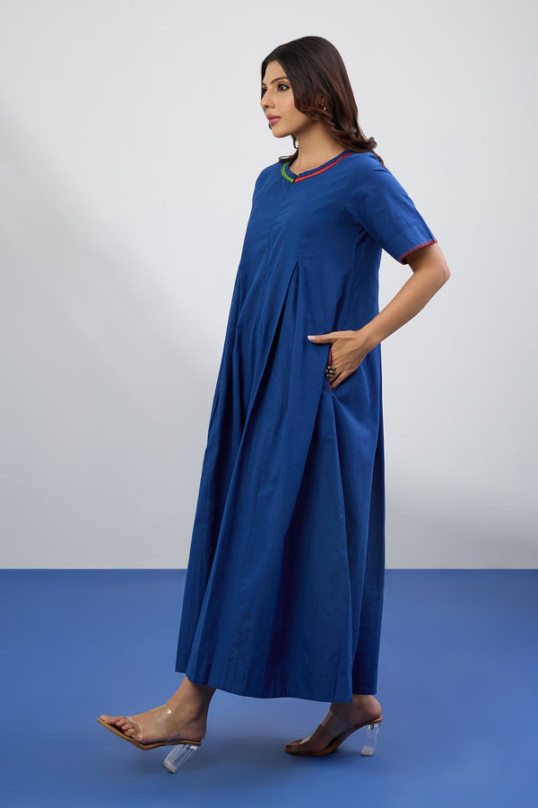 Sapphire Flame Jumpsuit With Pockets & Sleeves