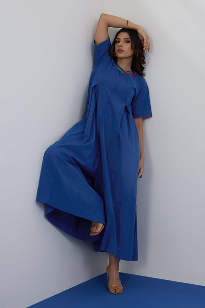 Sapphire Flame Jumpsuit with Pockets & Sleeves Mc