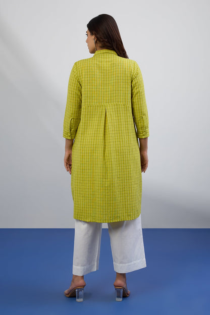 Meadow Grid Tunic Shirt Dress