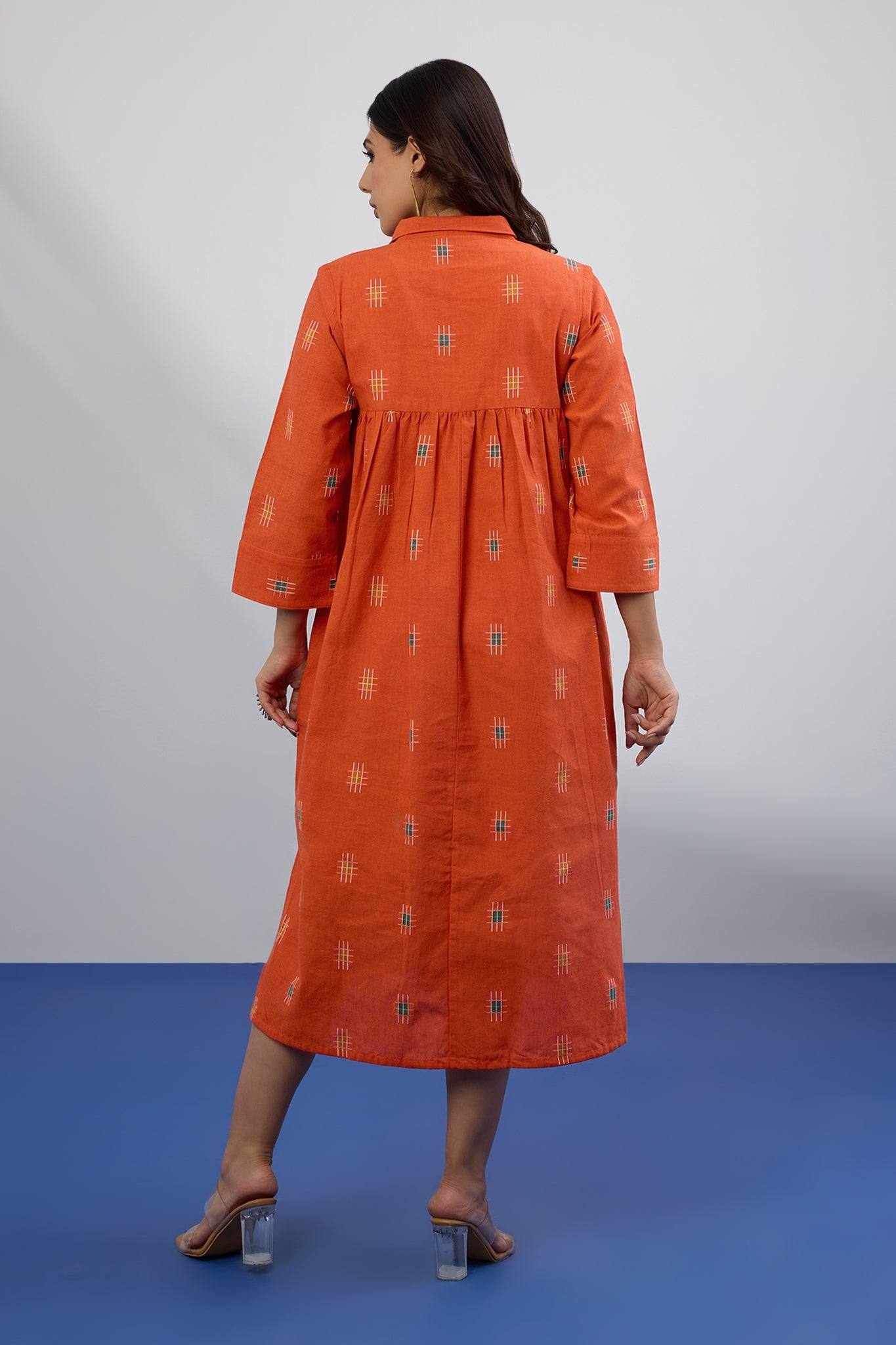Maati Craft Marigold Muse Long Shirt Dress With Slit