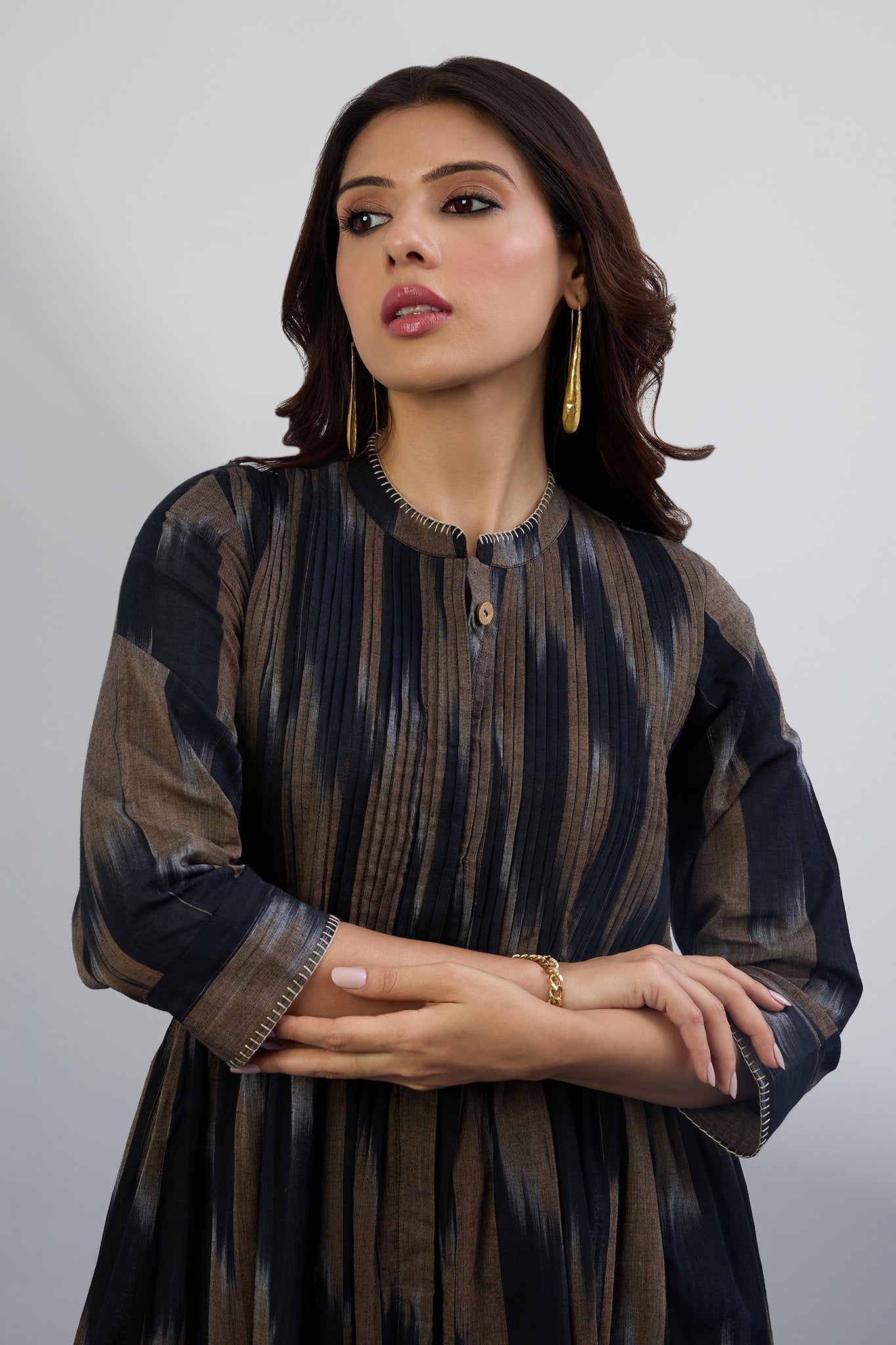 Ashen Loom Infinity Pintuck Dress