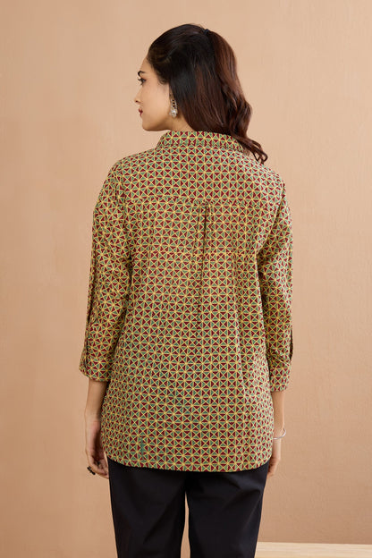 Maati  Prismatic Triangle Everyday Cotton Shirt