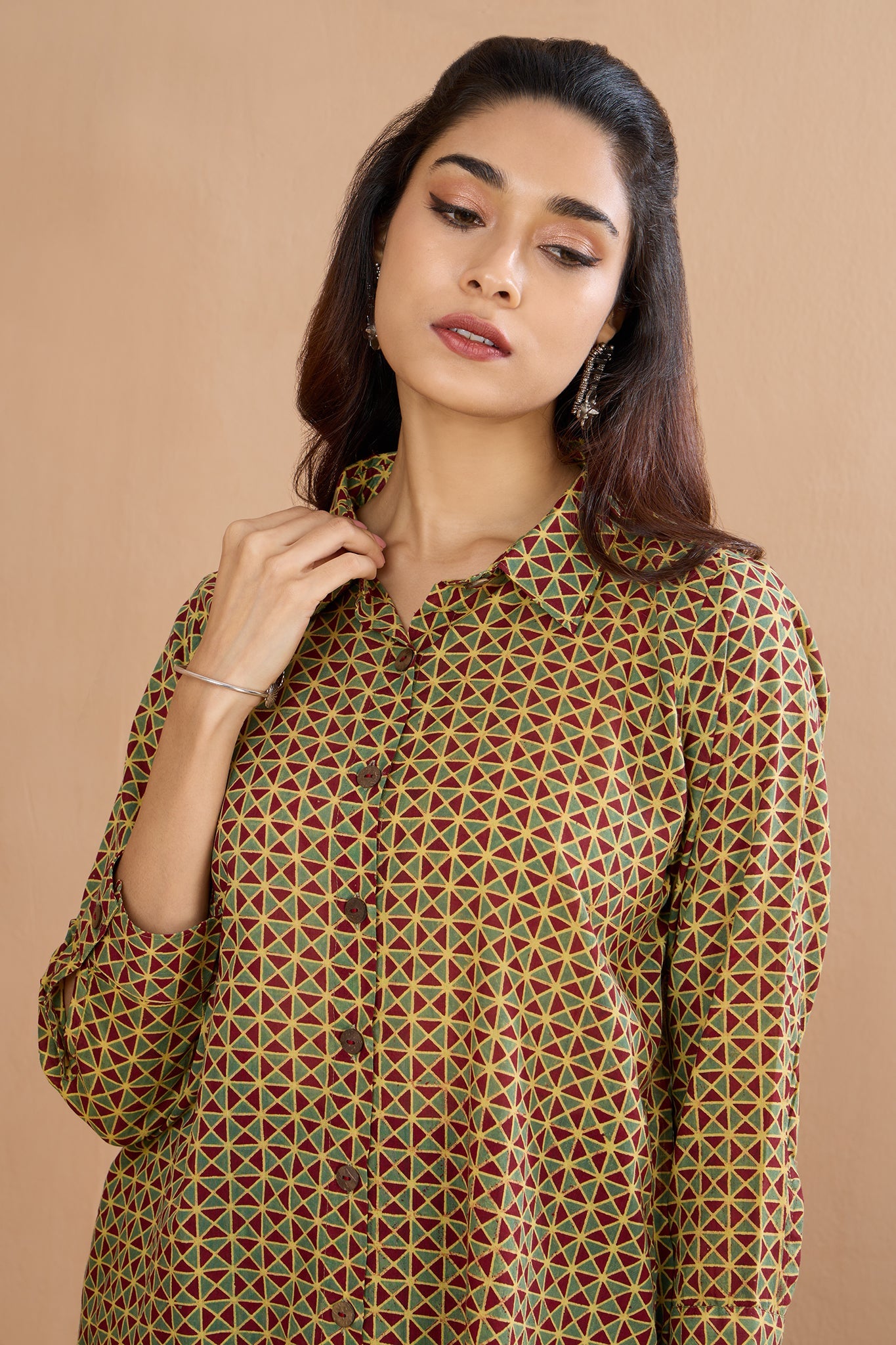 Maati  Prismatic Triangle Everyday Cotton Shirt