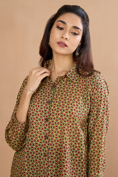 Maati  Prismatic Triangle Everyday Cotton Shirt