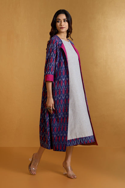 Maati Craft Amethyst Fuchsia Dance Reversible Choga (only jacket)