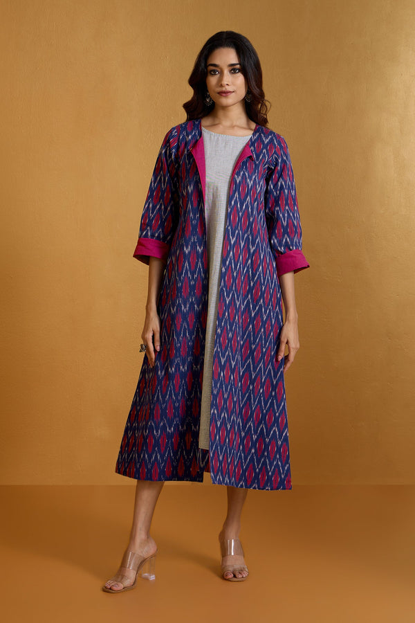 Maati Craft Amethyst Fuchsia Dance Reversible Choga (only jacket)