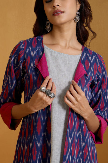 Maati Craft Amethyst Fuchsia Dance Reversible Choga (only jacket)