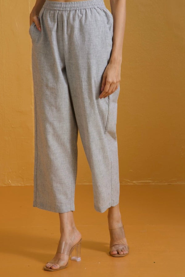 Maati Craft comfort fit pants - light grey south cotton