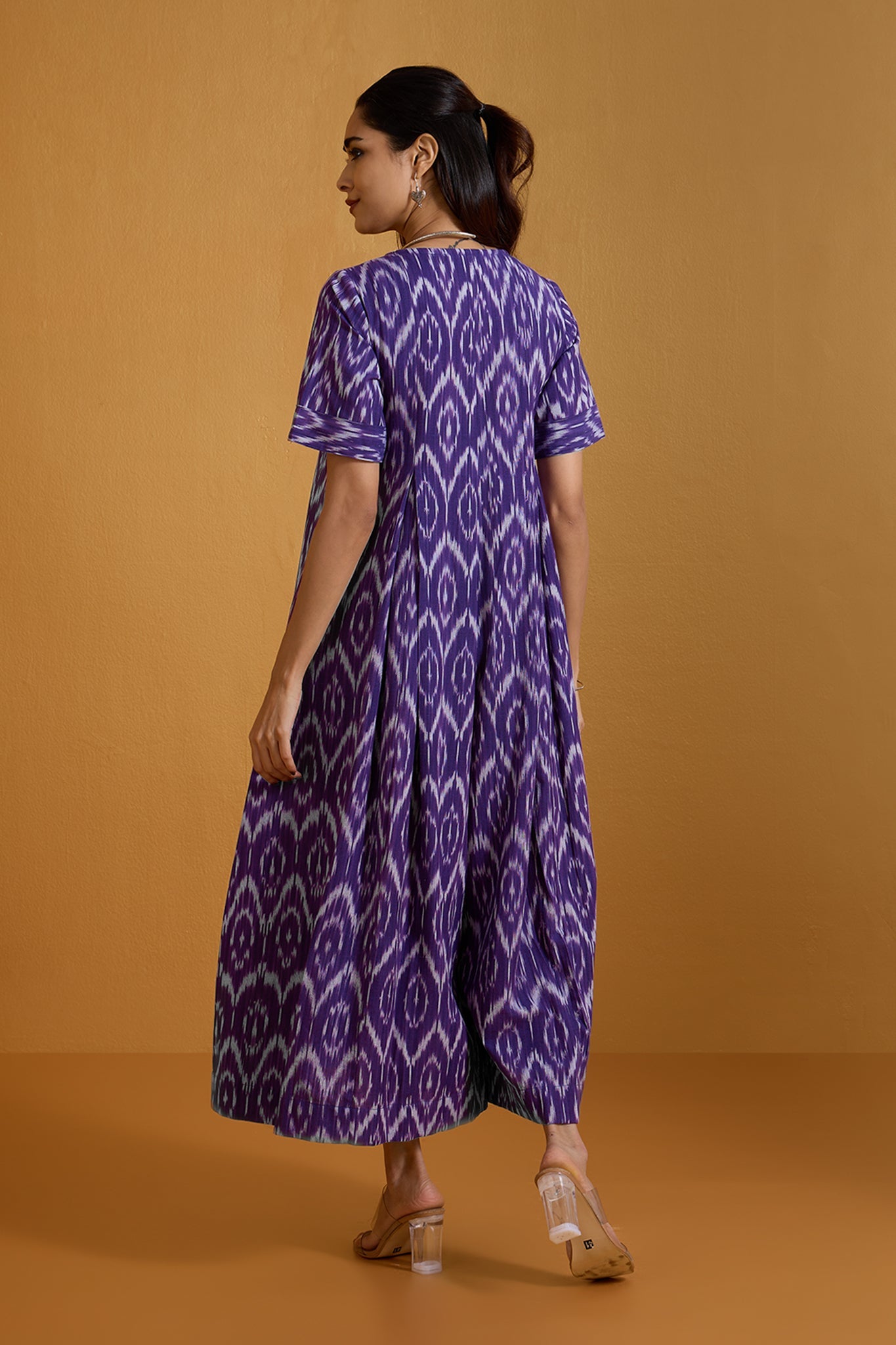 Maati Craft Violet Frost Jumpsuit with Pockets & Front Zipper