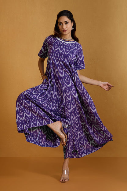 Maati Craft Violet Frost Jumpsuit with Pockets & Front Zipper