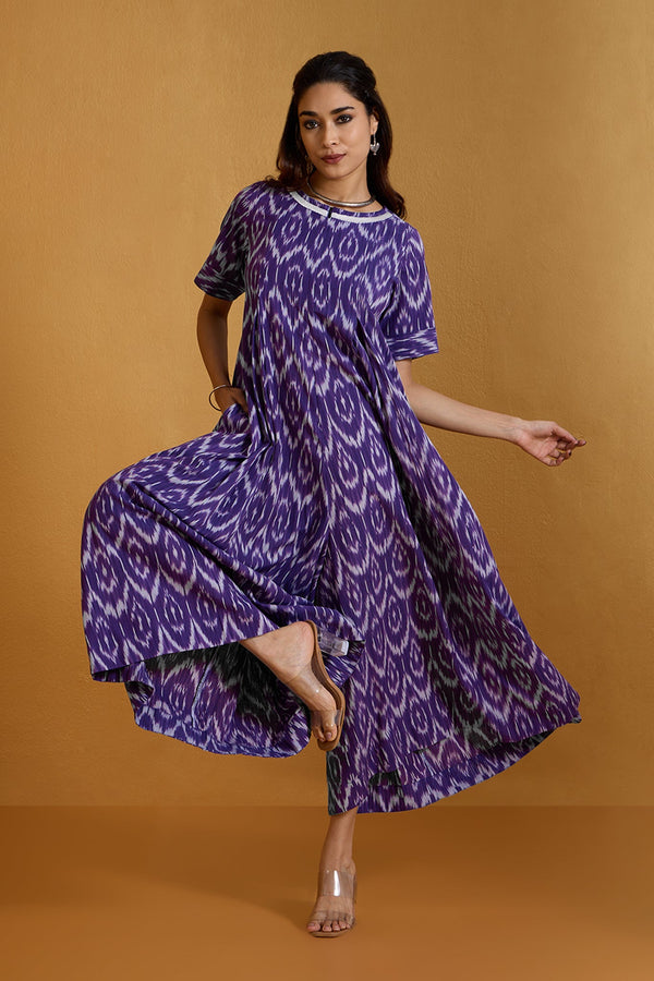 Maati Craft Violet Frost Jumpsuit with Pockets & Front Zipper