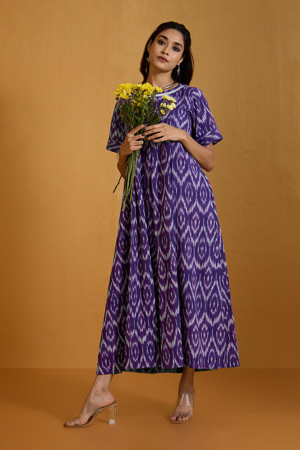 Maati Craft Violet Frost Jumpsuit with Pockets & Front Zipper