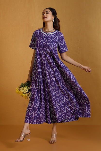 Maati Craft Violet Frost Jumpsuit with Pockets & Front Zipper