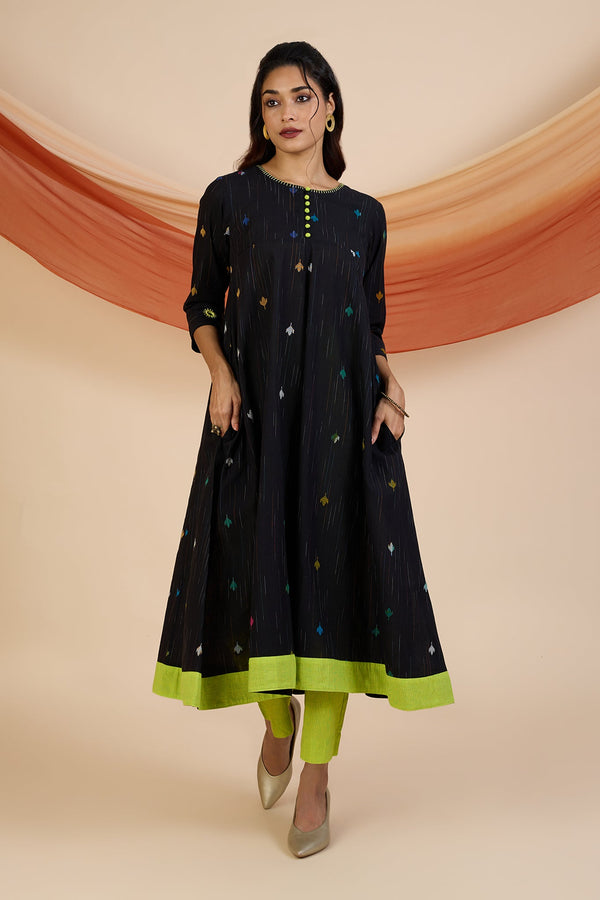 Maati Craft Midnight Zest Elegant Long Anarkali