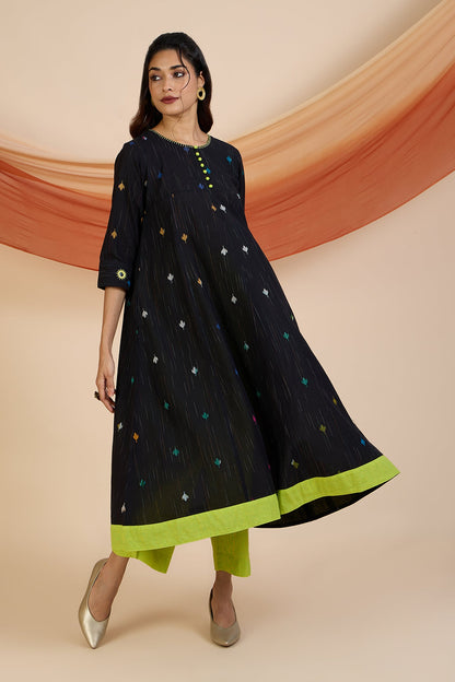 Maati Craft Midnight Zest Elegant Long Anarkali