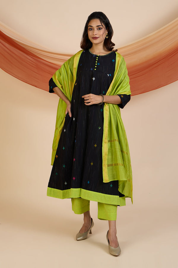 Maati Craft Midnight Zest Elegant Long Anarkali