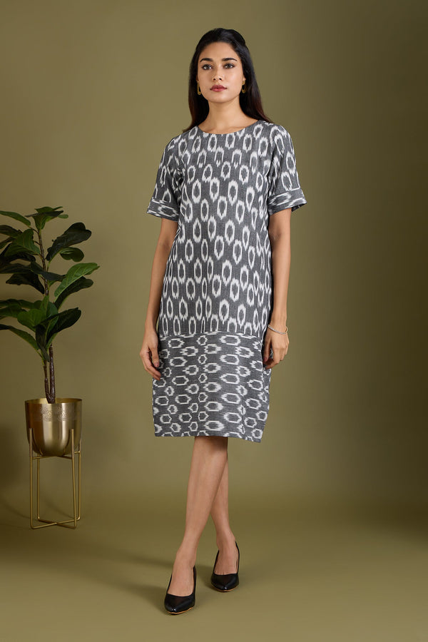 Maati Craft Misty Marble Shift Dress with Sleeves