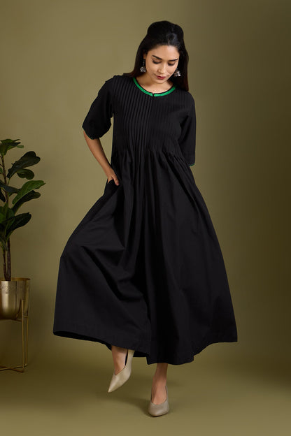 Pure cotton jumpsuit with front zipper