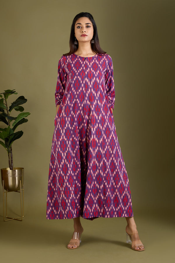 Maati Craft Crimson Amethyst Jumpsuit with Pockets