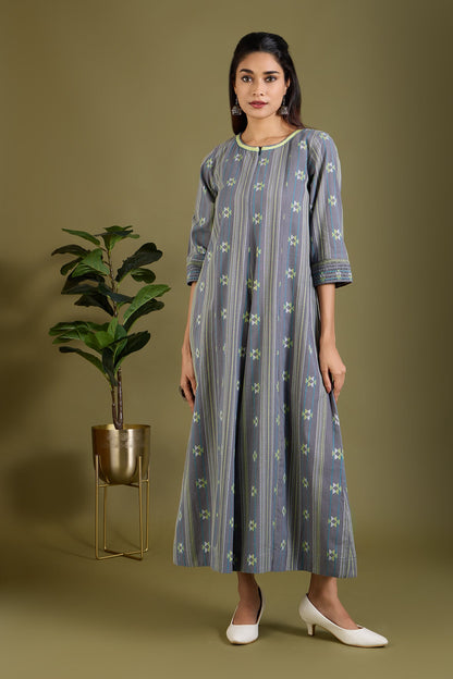 Maati Craft Soft Grey Bloom Jumpsuit with Pockets