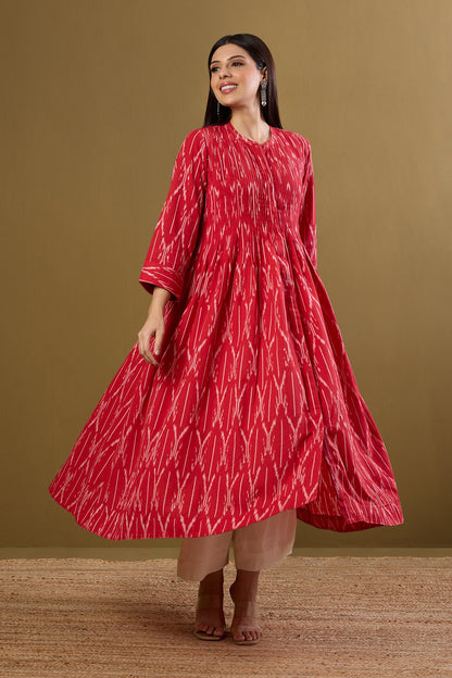 Maati Craft Ruby Whispers Infinity Pintuck Dress