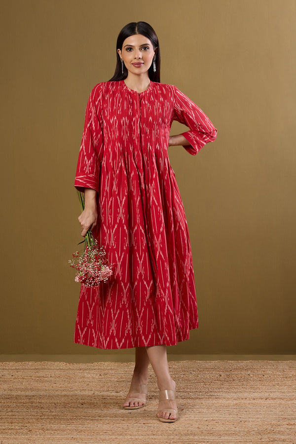 Maati Craft Ruby Whispers Infinity Pintuck Dress