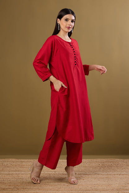 Maati Craft Co-ord Set Sangria Mood & Luxe Threads (Set of 2)