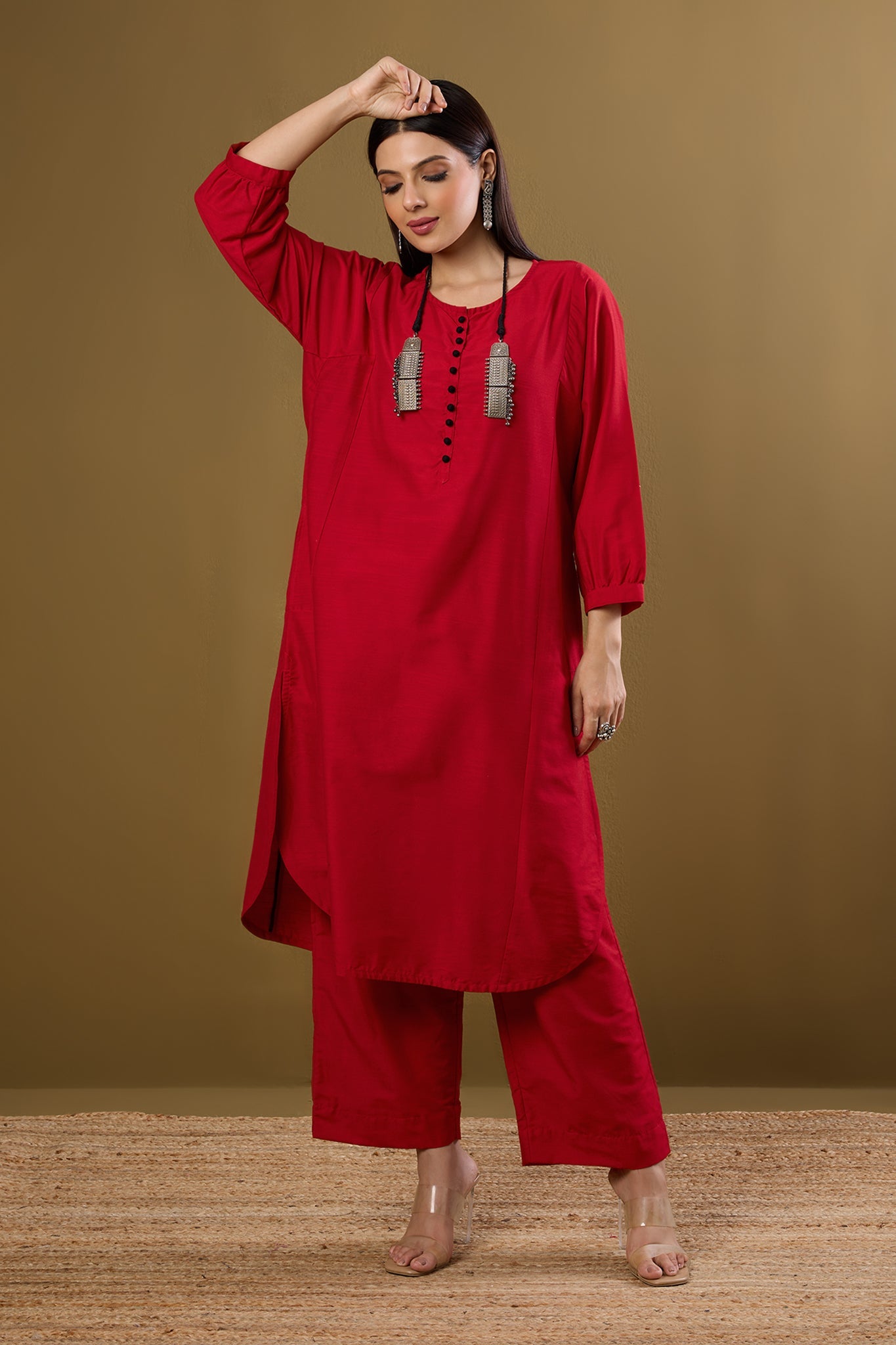 Maati Craft Co-ord Set Sangria Mood & Luxe Threads (Set of 2)