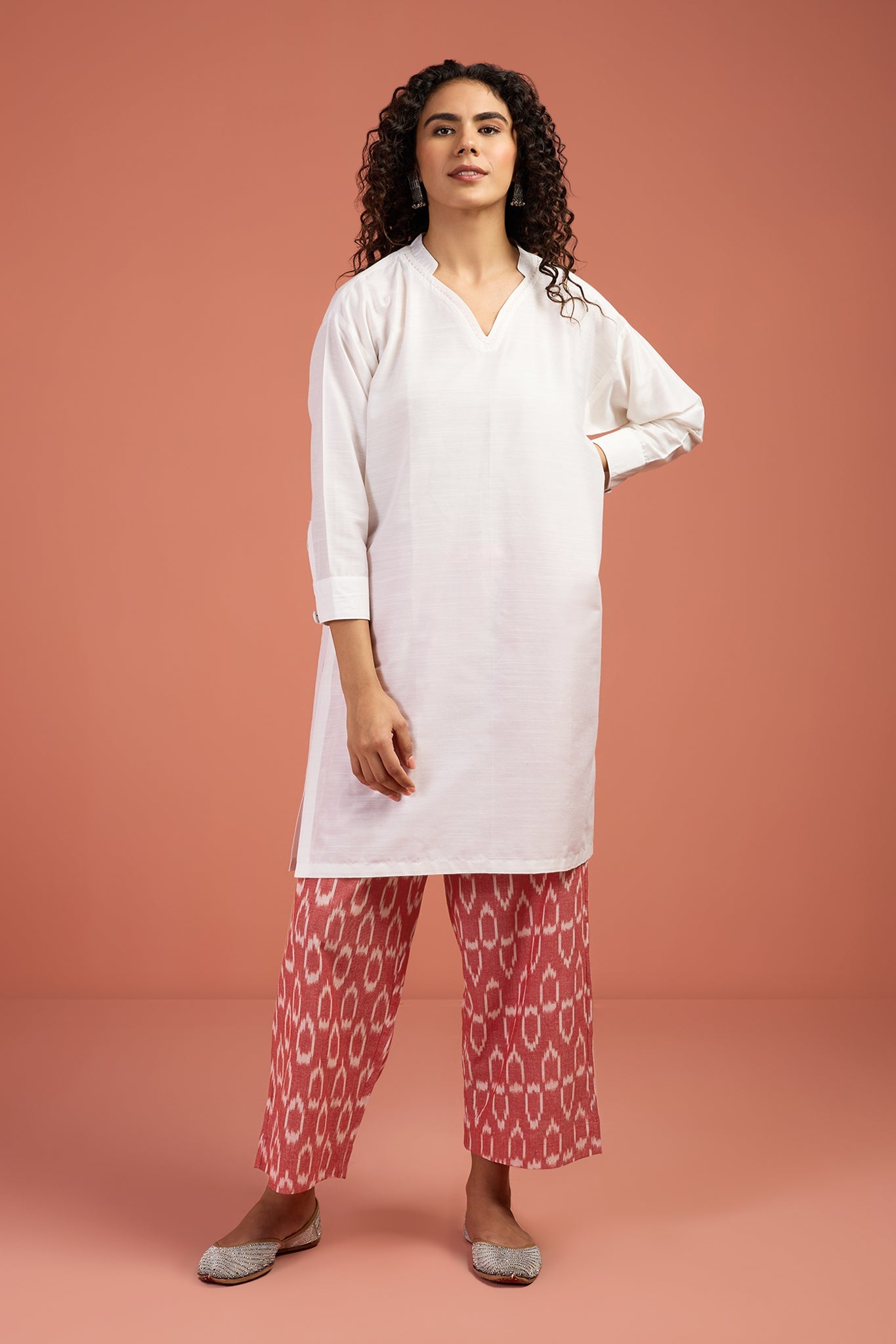 Maati Craft Moonlit Whisper Silk Slub Leisure Tunic