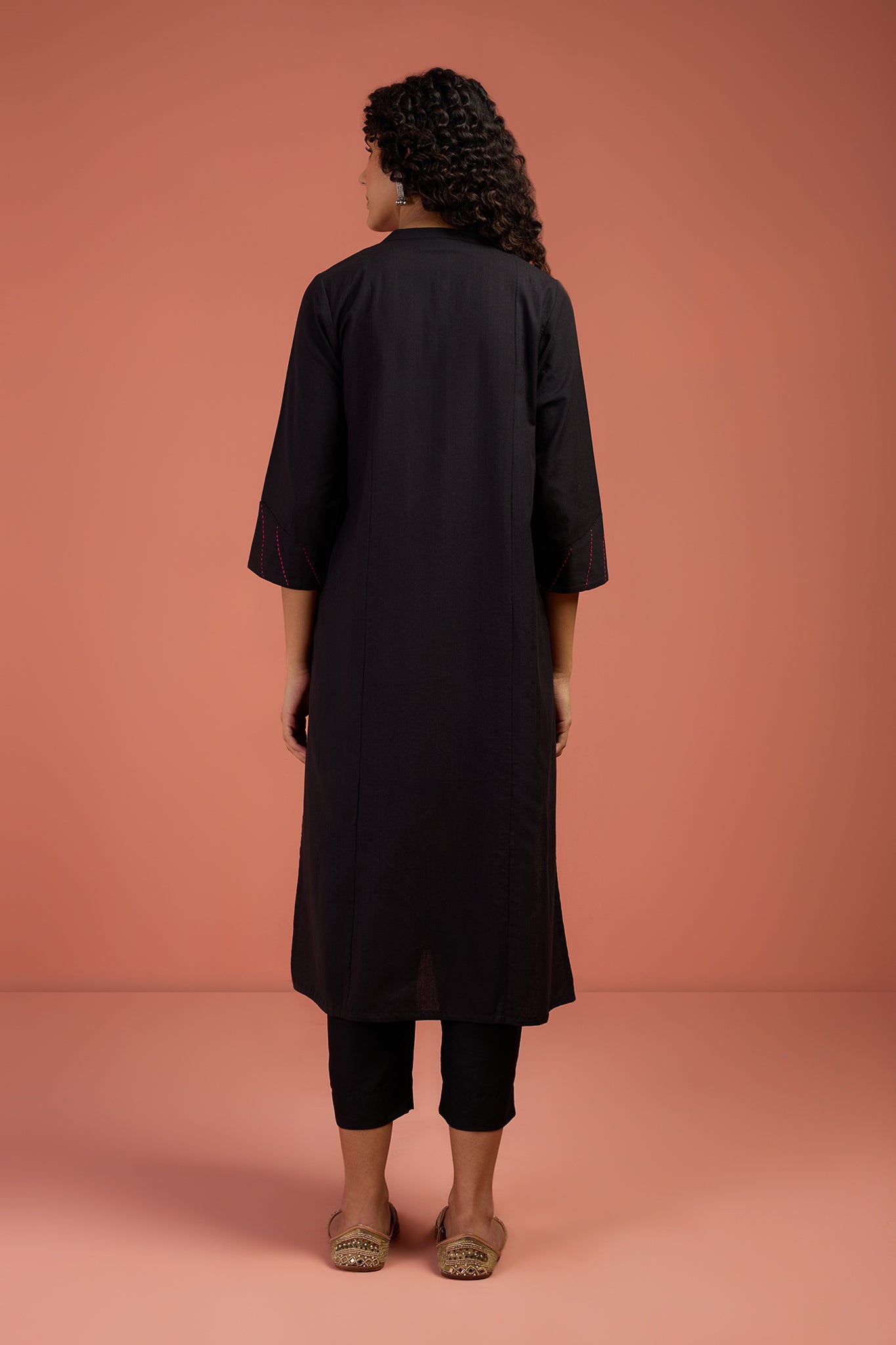 Maati Craft Raat Rani Long Pintuck Yoke Kurta with Slit