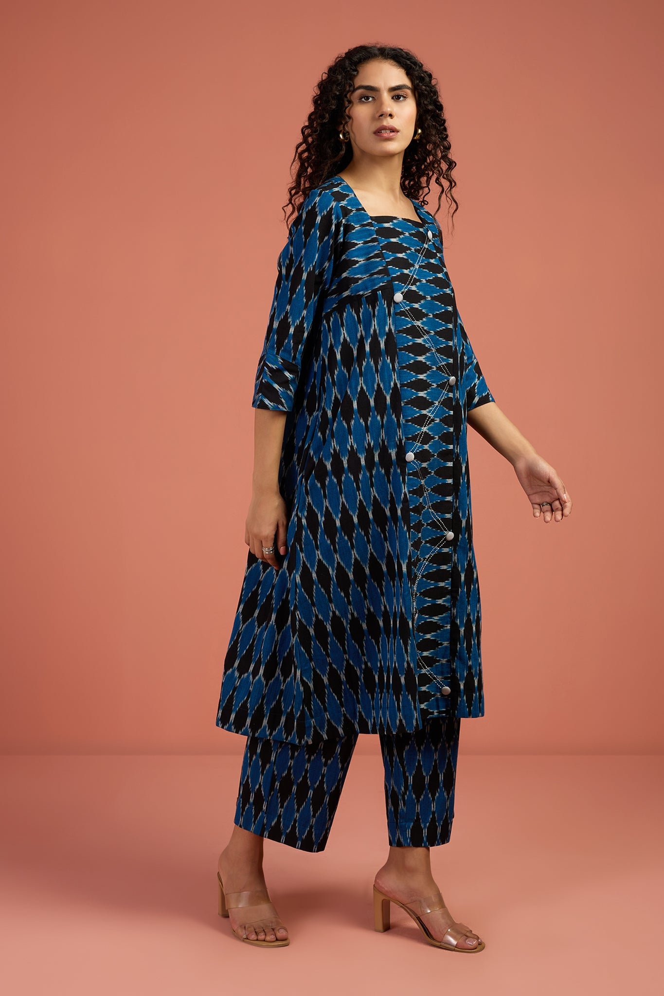 Maati Craft Co-ord Set Stardust Echo Panelled Kurta & Pants