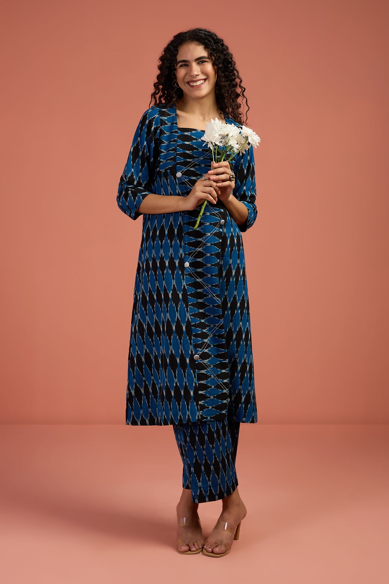Maati Craft Co-ord Set Stardust Echo Panelled Kurta & Pants