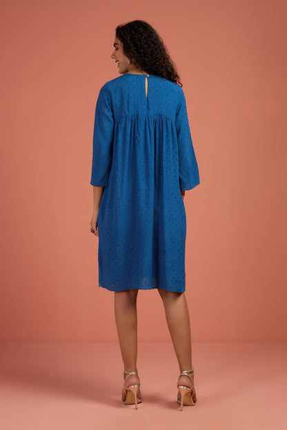 Indigo Whisper Gather Dress