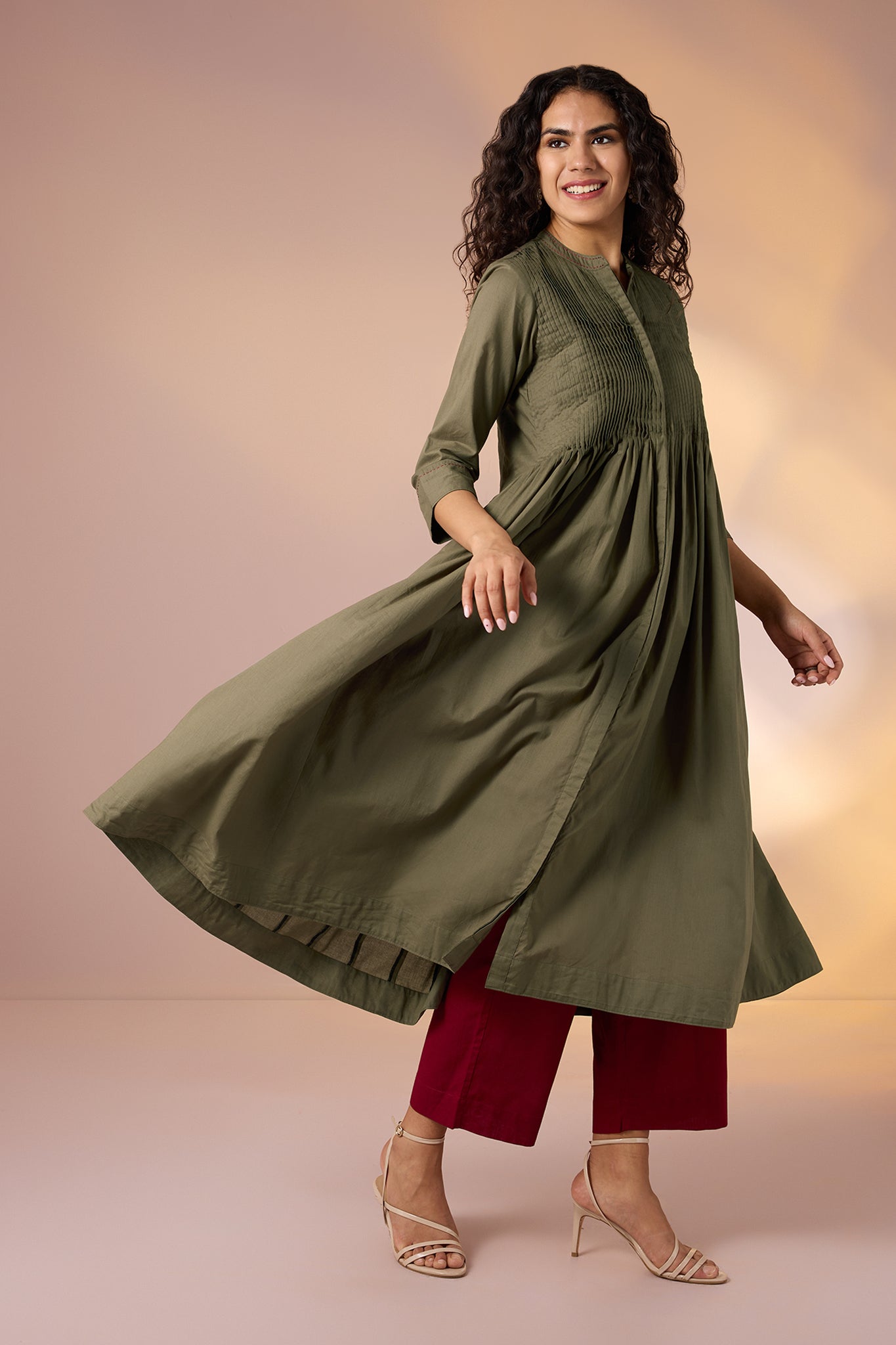 Imperial Grove Infinity Pintuck Dress