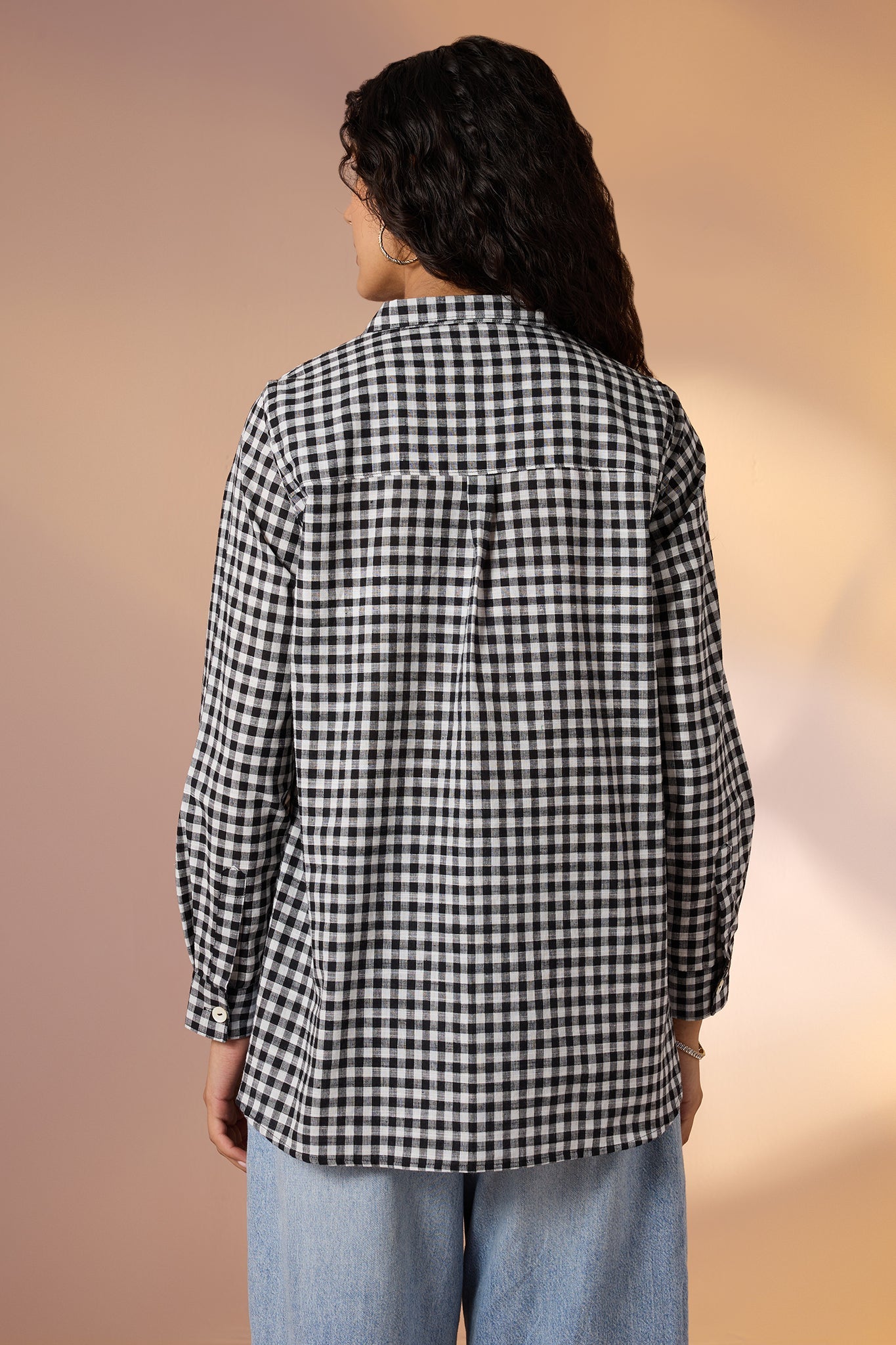 Maati  Mono Checks Cotton Button Down Shirt