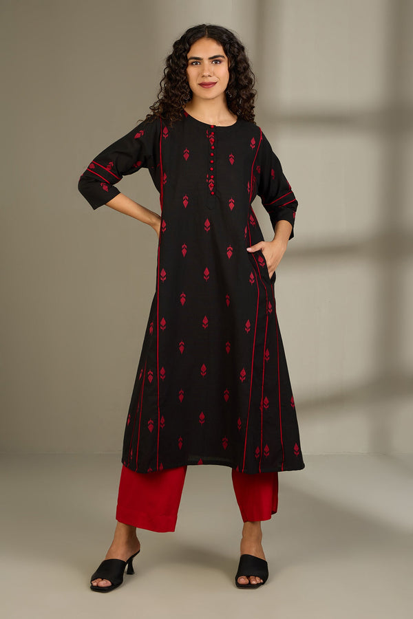 Obsidian Flame Kalidar Choga Kurta Top