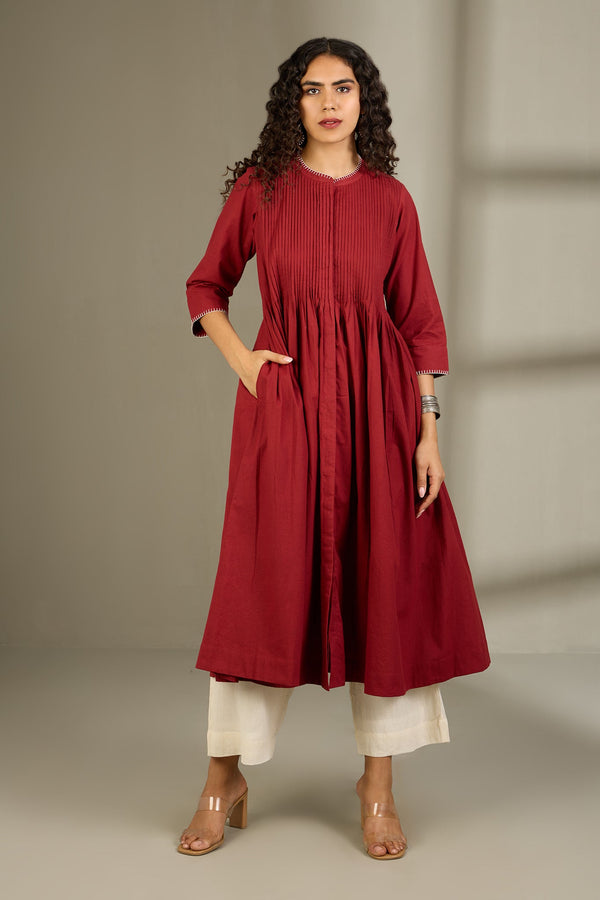 Maati Craft Merlot Midnight Hue Infinity Pintuck Dress