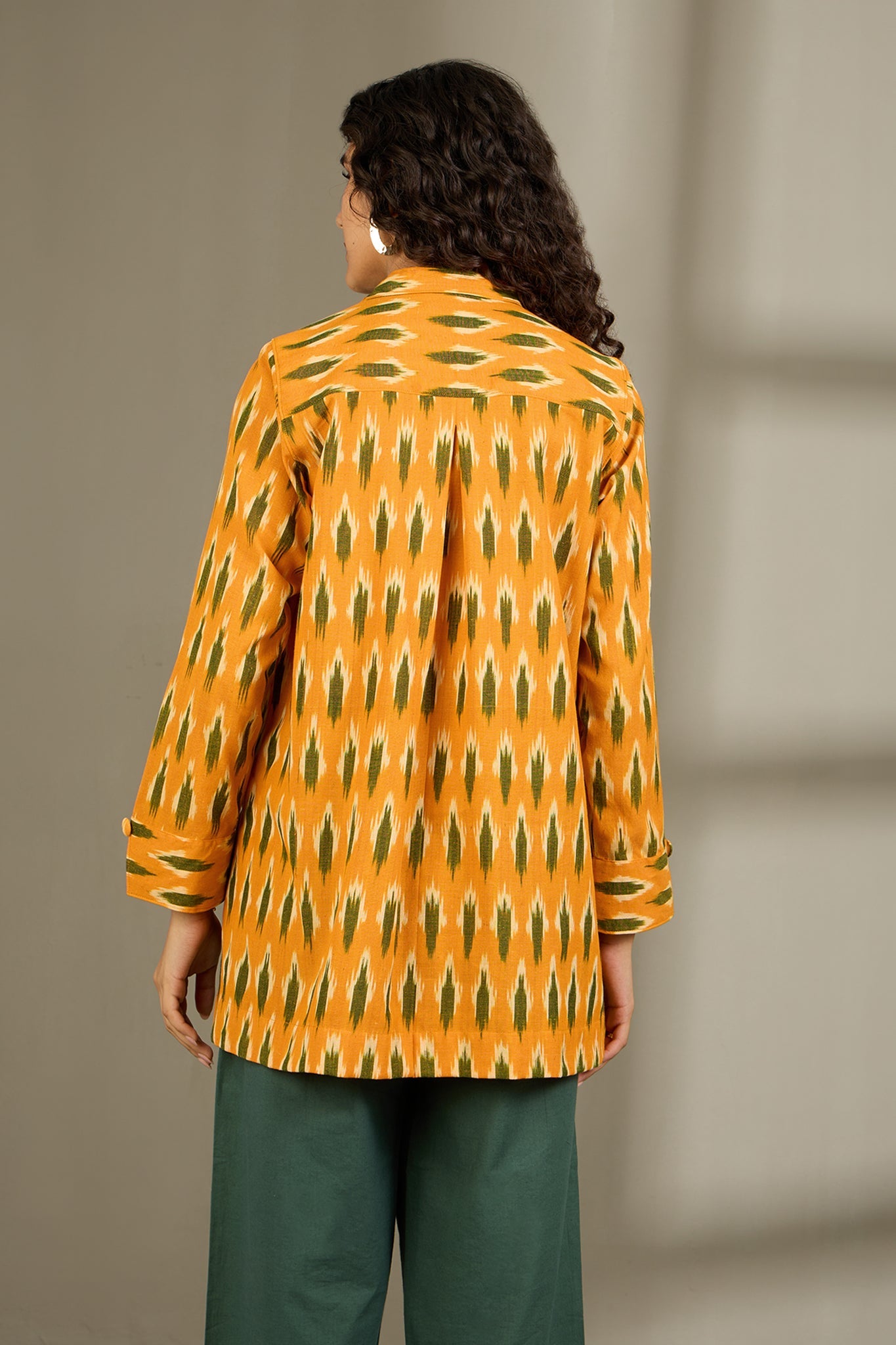 Maati Craft Lemon Grove High Low Hem Cotton Shirt