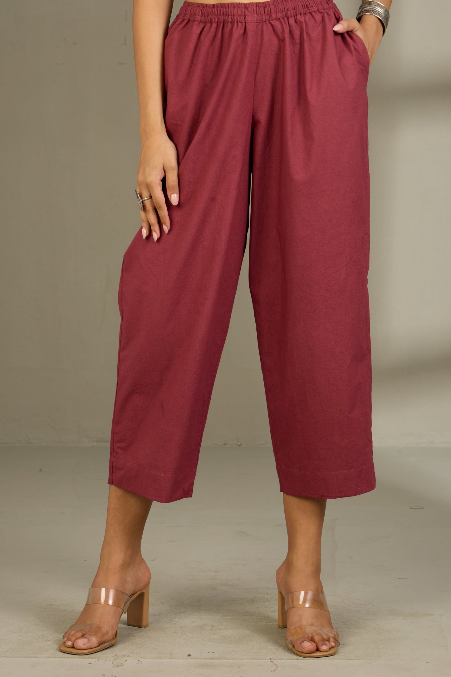 Maati Craft Co-ord Set Dusky Rose Kalidar Tunic (Set of 2)