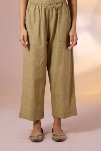Maati Craft Coord Set Sandstone Arch Long Kurta With Side Twist & Pants (Set Of 2)