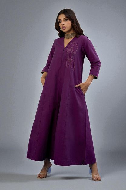 Amethyst Grove Jumpsuit With Pockets & Sleeves Mc