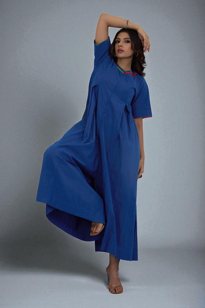 Sapphire Flame Jumpsuit with Pockets & Sleeves Mc