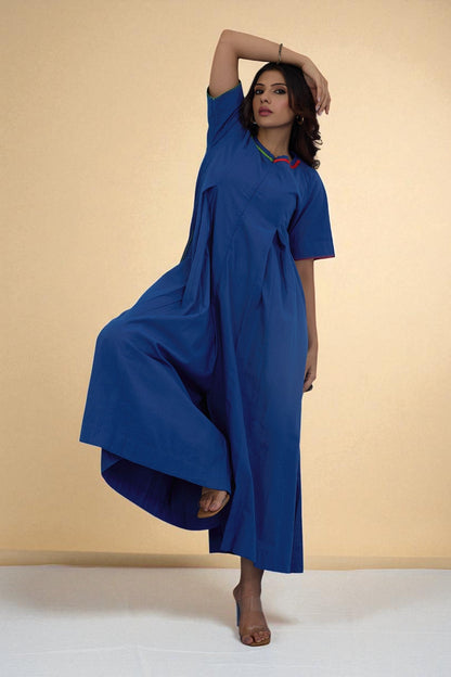 Sapphire Flame Jumpsuit with Pockets & Sleeves Mc